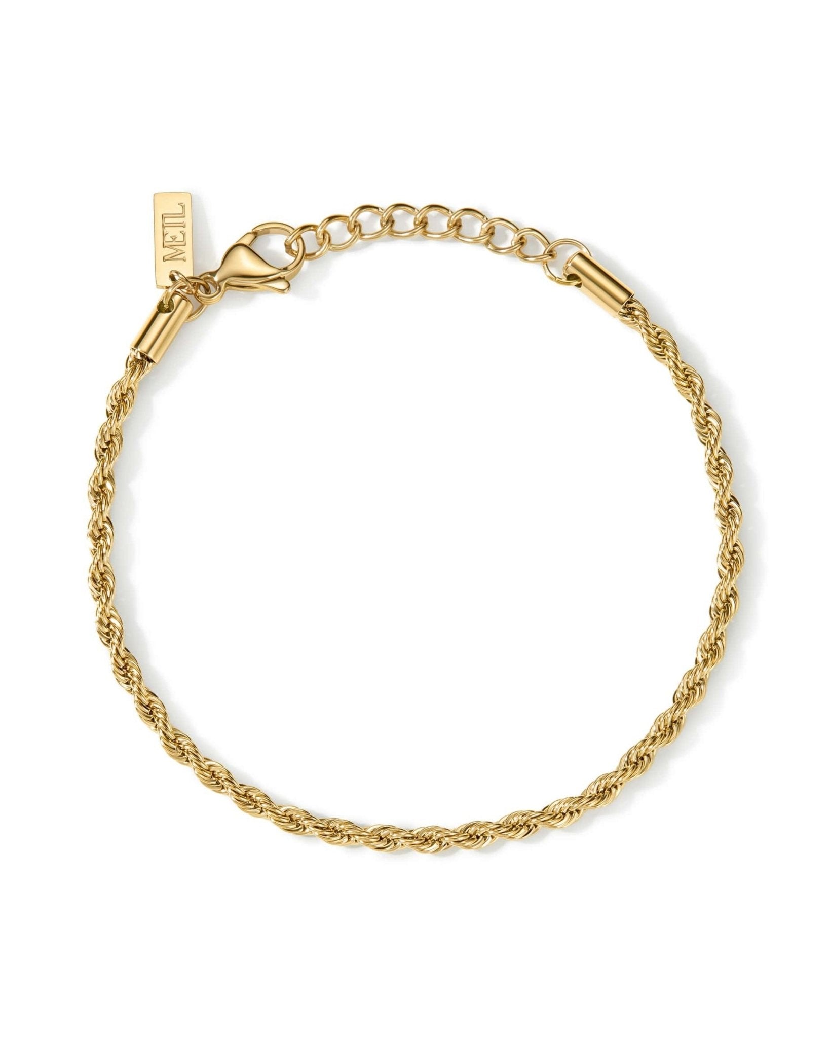 Men's Tarnish-Proof Rope Bracelet 3mm – METL